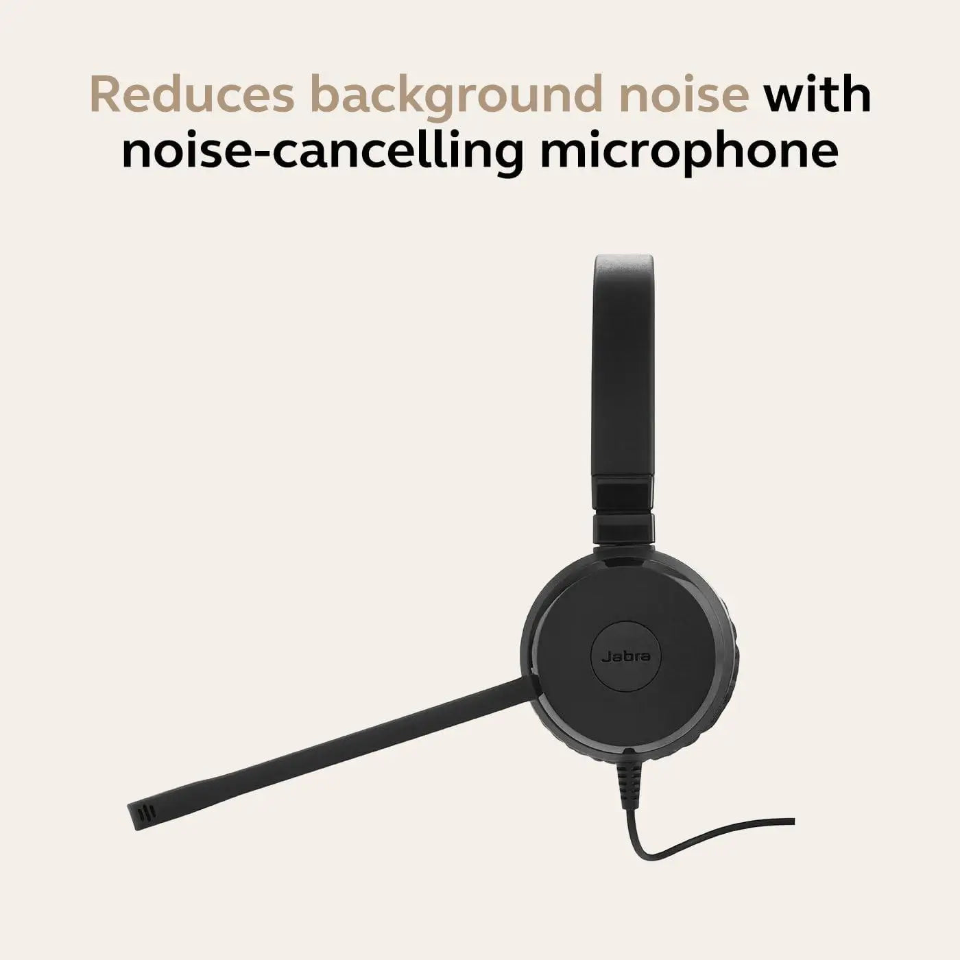 Jabra Evolve 20 SE Wired Headset - Advanced ANC in Microphone - Passive Noise Cancelling - Rich Immersive Sound - UC