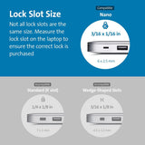 Kensington Combination Laptop Lock for Nano Size Security Slot Resettable 4-Digit (K60214WW)