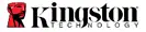 Kingston technology logo on black background.