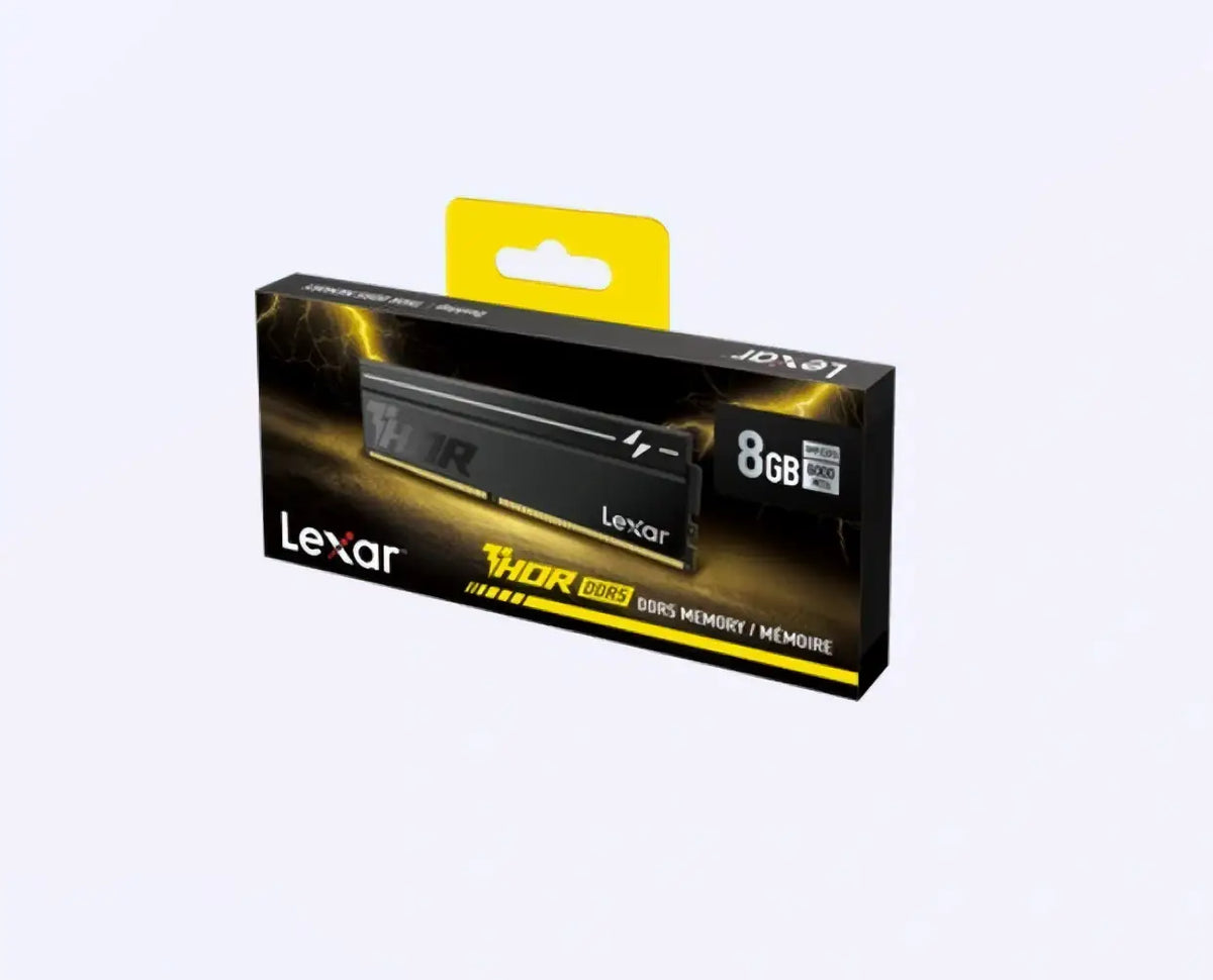 Lexar LD5U08G60C380V-RGS DDR5 UDIMM 8GB 6000 MT/s 1.35V CL38 THOR G2 HEATSINK OC BLACK INTEL XMP 3.0 & AMD EXPO