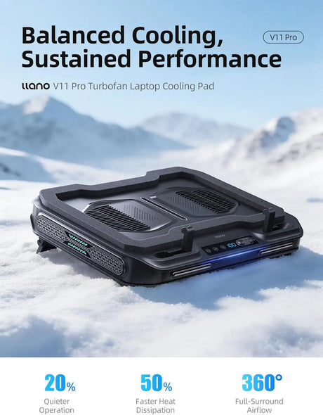 llano V11 Pro Laptop Cooling Pad Gaming Cooler RGB Fan