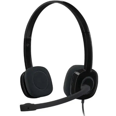 Logitech H151 Stereo Headset Light Weight Adjustable Headphones with Microphone 3.5mm jack In-line audio controls