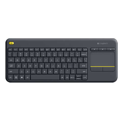 Logitech K400 Plus Wireless Keyboard With Touchpad & Entertainment Media Keys Tiny USB Unifying Receiver for HTPC Connected TVS ~kblt-k830bt