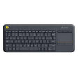 Logitech K400 Plus Wireless Keyboard With Touchpad & Entertainment Media Keys Tiny USB Unifying Receiver for HTPC