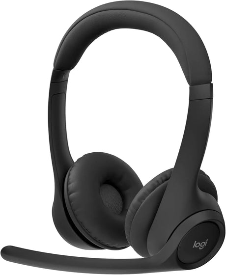 Logitech Zone 300 Wireless Bluetooth Headset with Noise-Canceling Microphone Compatible Windows Mac Chrome Linux iOS