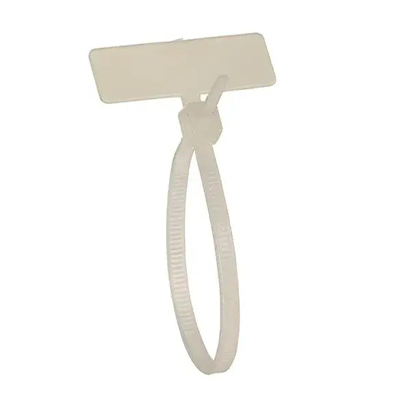 Marker Tie | Cable 110 x 2.5 mm WITH Panel 25 8 | Natural - 100 pack - 100Pcs Bag