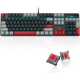 Mechanical Gaming Keyboard MageGee 104 Keys Blue Backlit Keyboards with Red Switch USB Wired Computer for Laptop