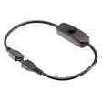 Micro B USB In-line Power Switch Cable (Female to Male)