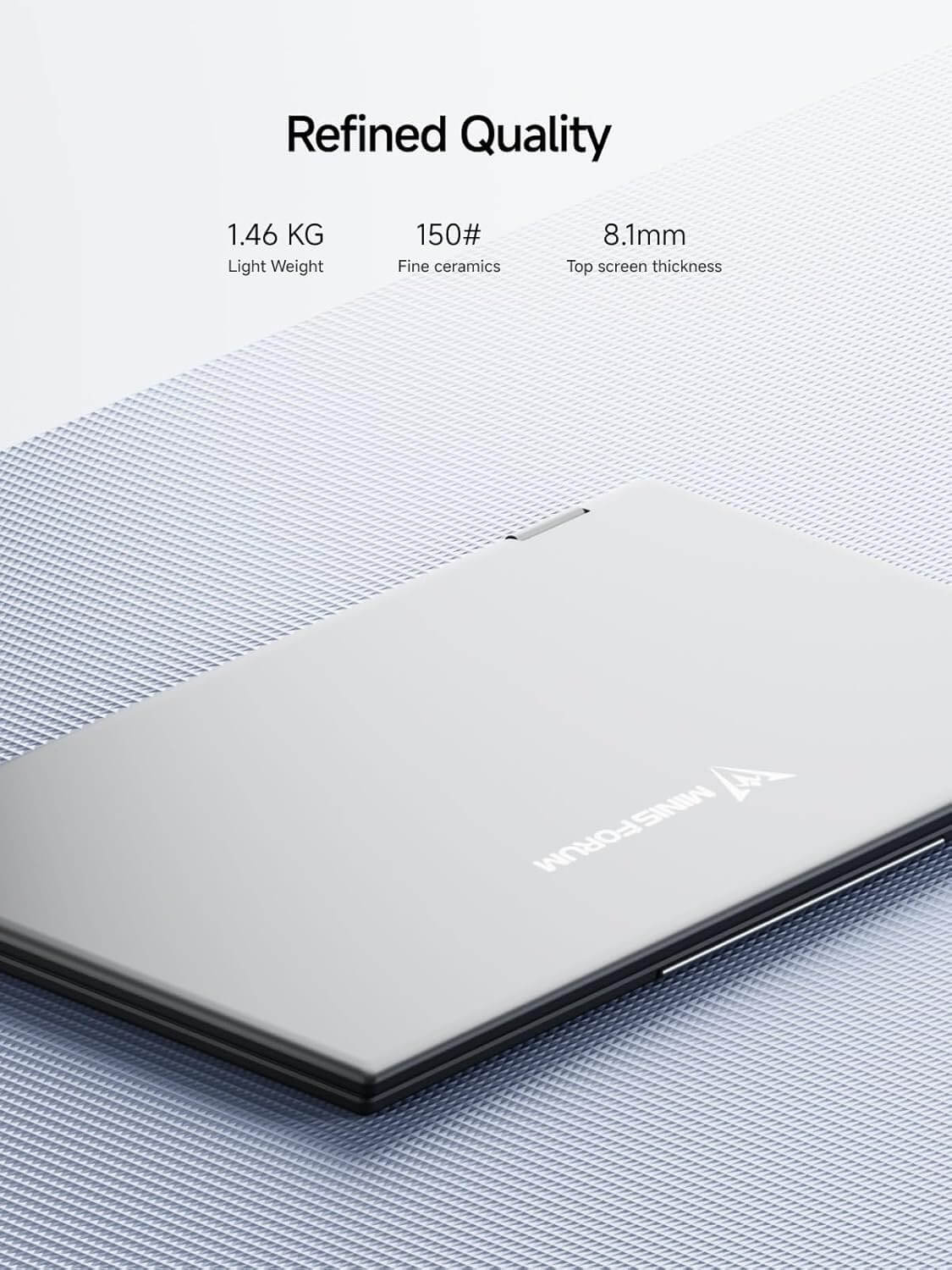 MINISFORUM 15.6’’ Dual-Screen Portable Monitor 1080P FHD USB-C/HDMI Laptop Screen Extender 45% NTSC ΔE<1,180° Rotation