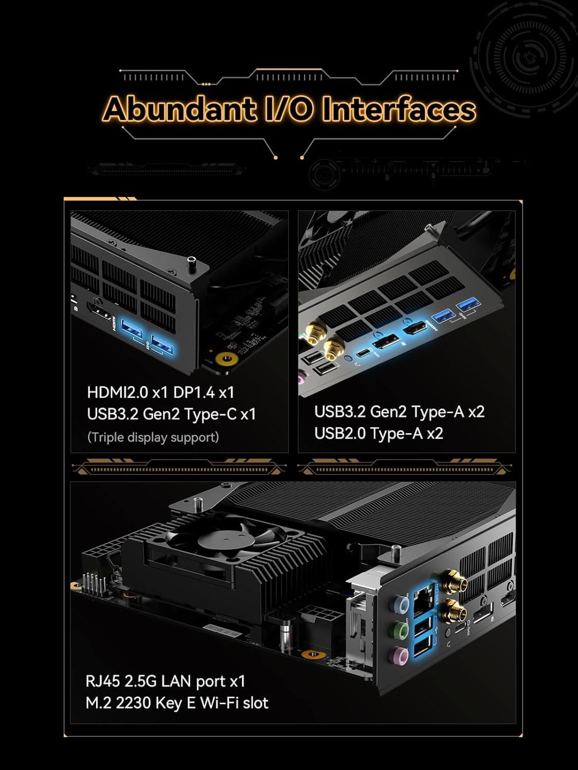 MINISFORUM BD790I X3D Mini ITX Motherboard Integrated AMD Ryzen 9 7945HX3D up to 5.4 GHz 16C/32T 144MB Cache,PCIe 5.0