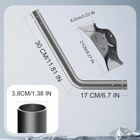 Mount for Starlink Adjustable Wall /Roof Mounting Kit Compatible with V3 Standard Dish【Include Aluminum Gen 3 Pipe