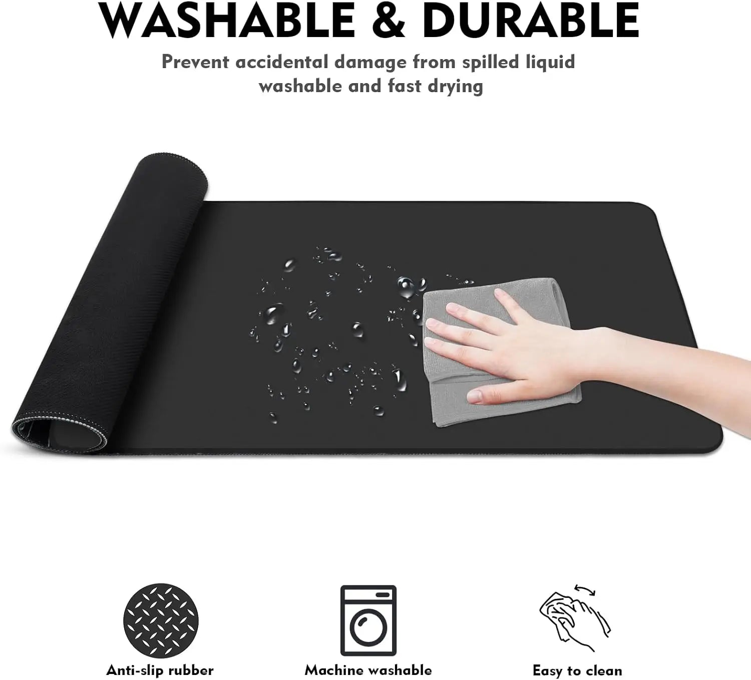Mouse Pad Computer Desk Mat 90 x 40 cm Large Mousepad XXL Extended Keyboard Mats Gaming Mousemat Protector for Home