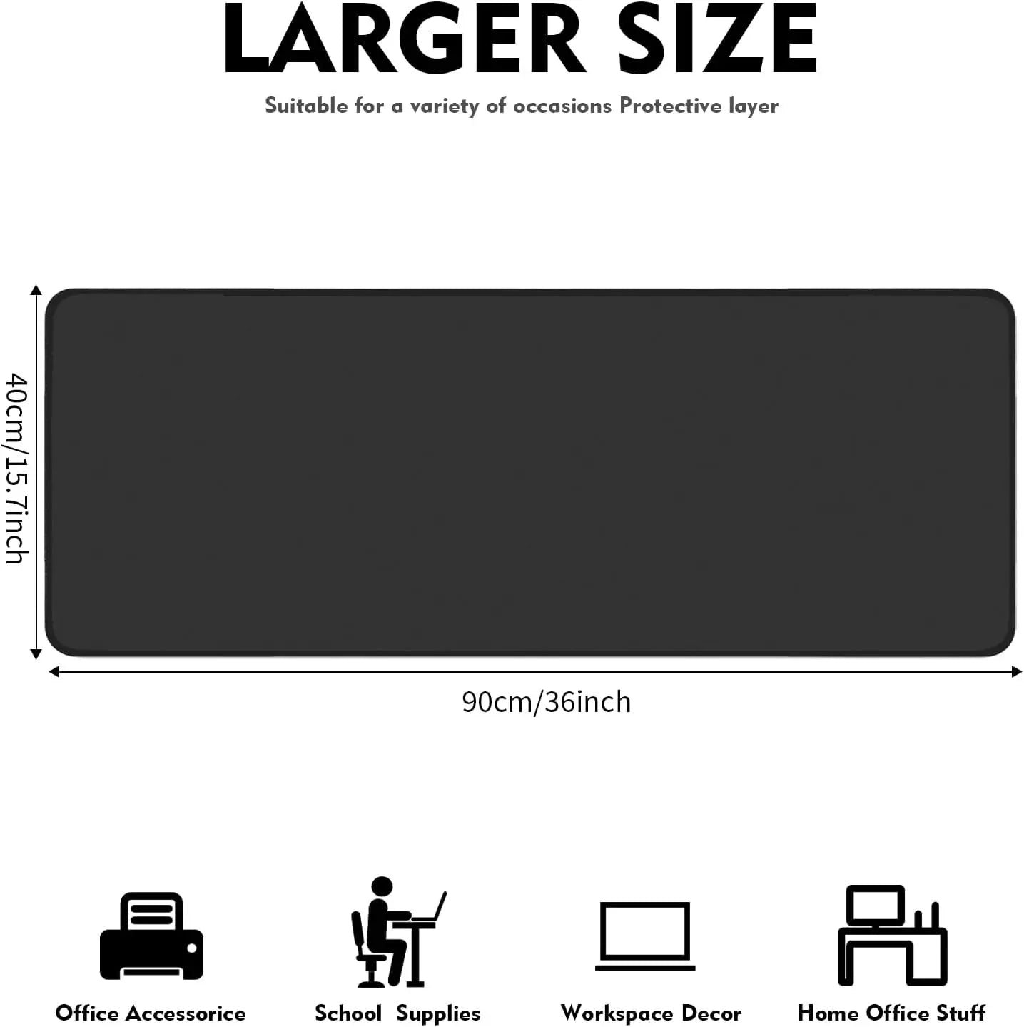 Mouse Pad Computer Desk Mat 90 x 40 cm Large Mousepad XXL Extended Keyboard Mats Gaming Mousemat Protector for Home