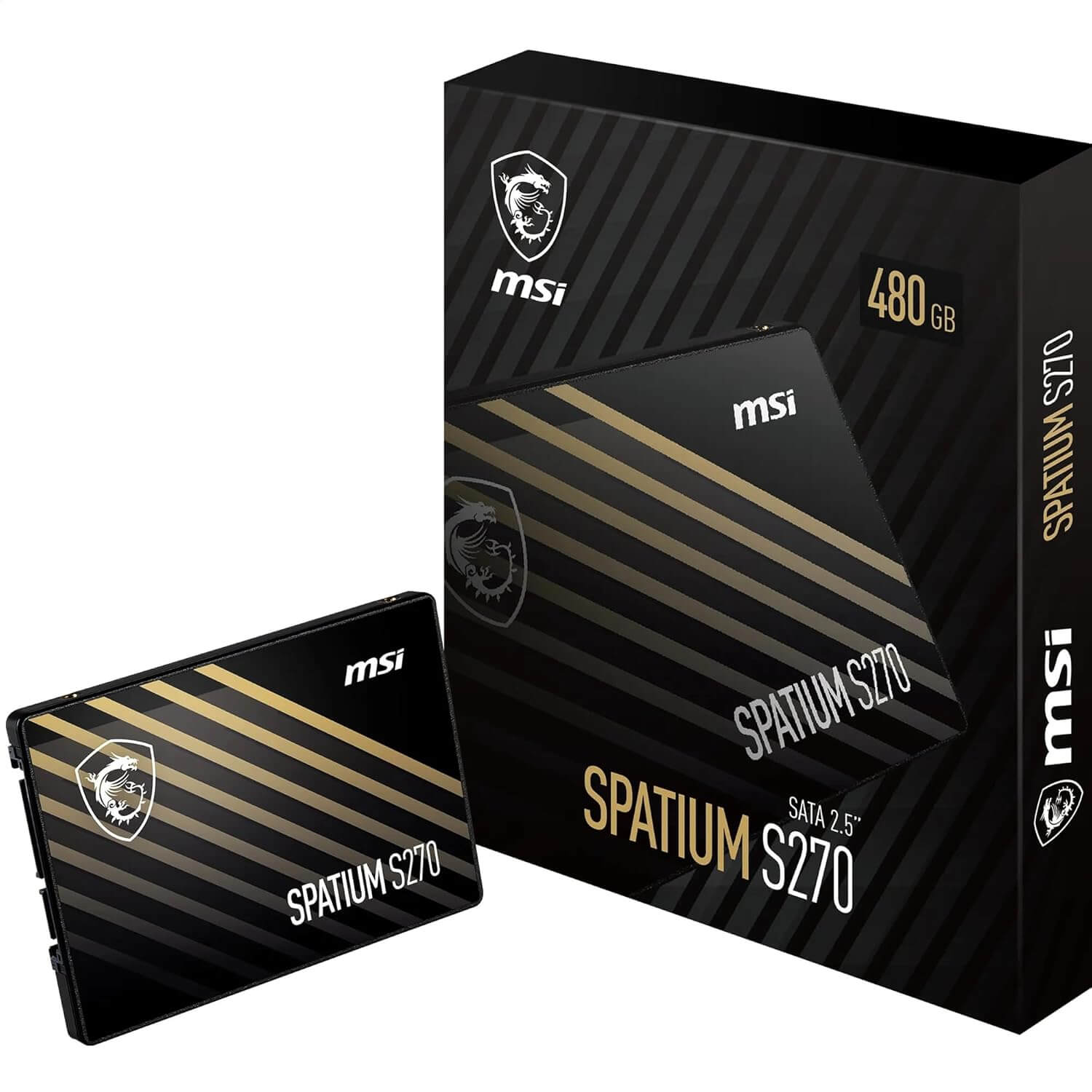 MSI SPATIUM S270 SATA 2.5 480GB - Internal Solid State Drive 500MB/s Read & 450MB/s Write 3D NAND Built-in Data