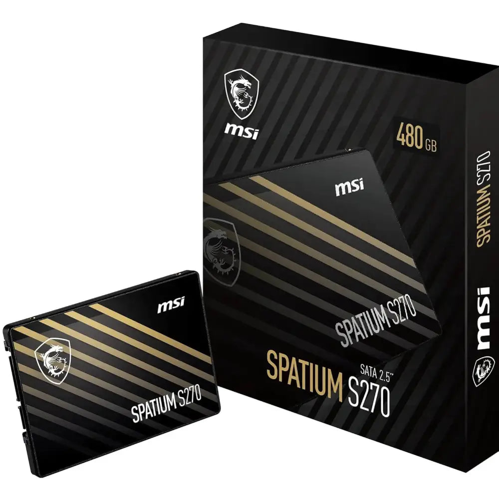 MSI SPATIUM S270 SATA 2.5 480GB - Internal Solid State Drive 500MB/s Read & 450MB/s Write 3D NAND Built-in Data
