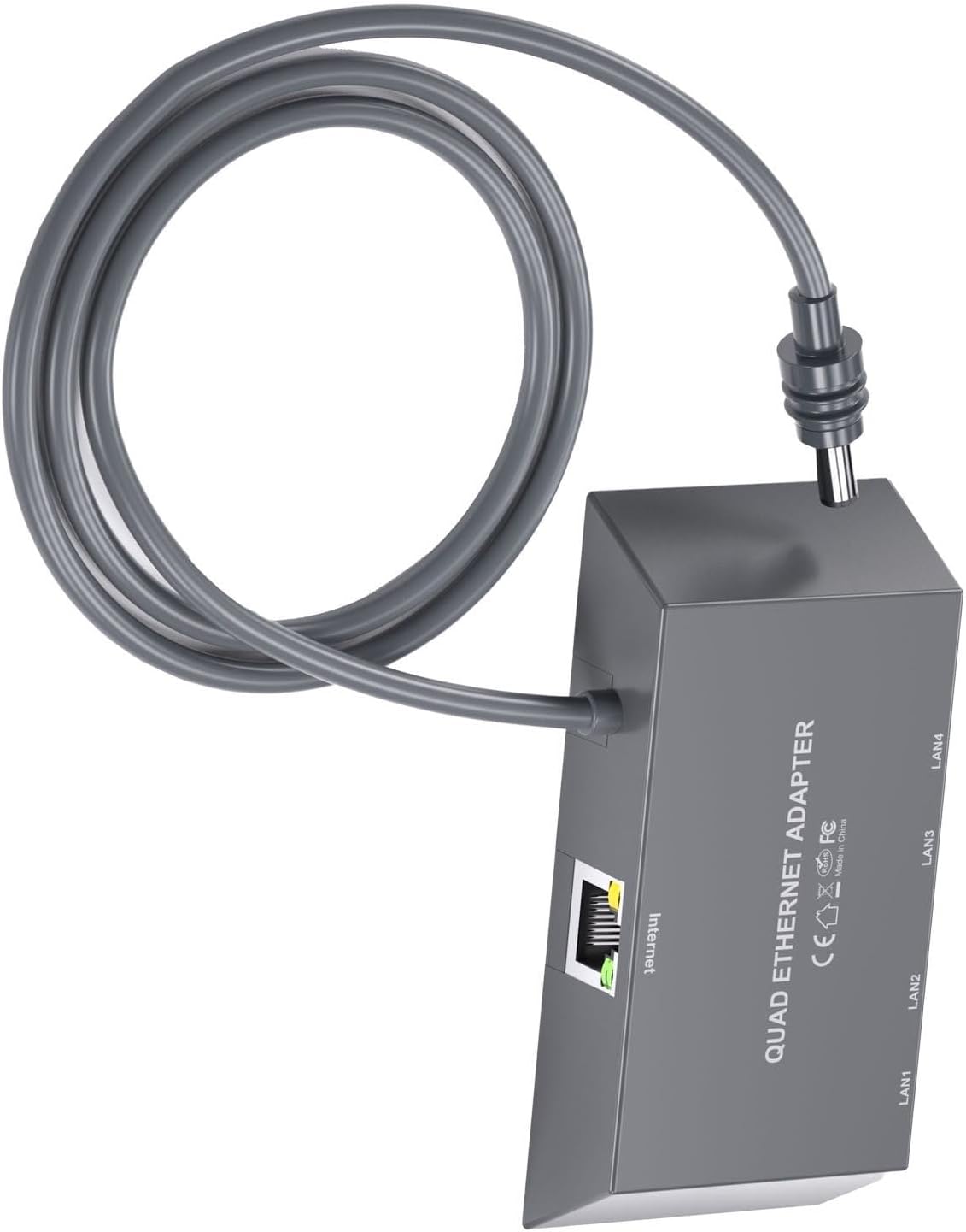 Multi Ports Ethernet Adapter for StarlinkMini Satellite Gen 3 Splitter Wired External Network Up to 1 Gbps 4 Devices