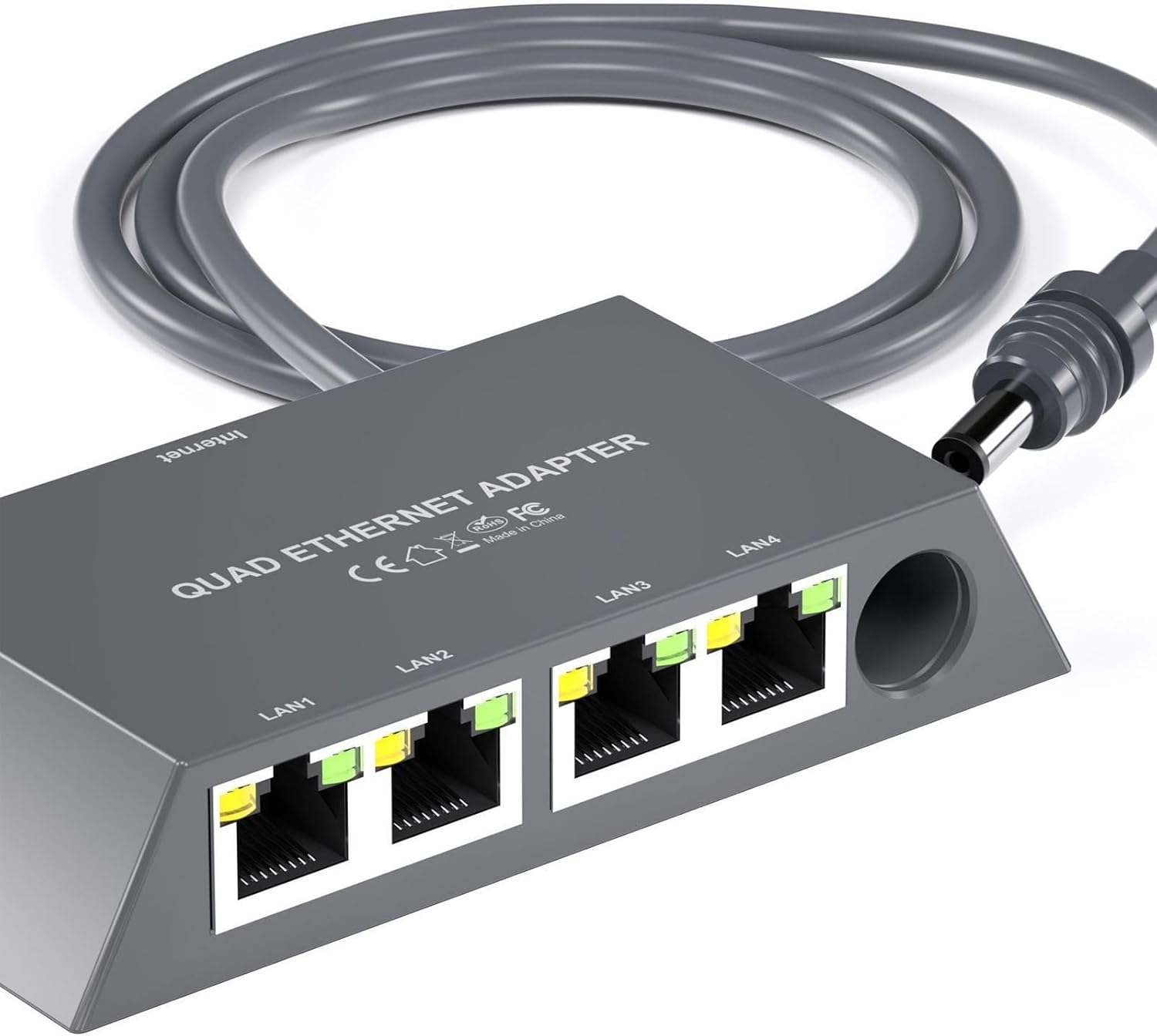 Multi Ports Ethernet Adapter for StarlinkMini Satellite Gen 3 Splitter Wired External Network Up to 1 Gbps 4 Devices