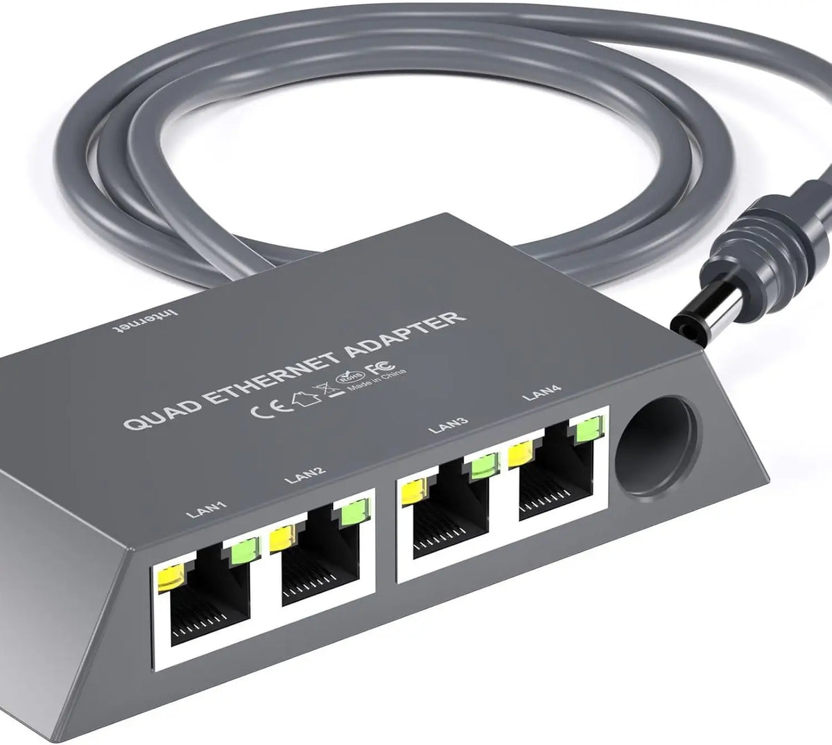 Multi Ports Ethernet Adapter for StarlinkMini Satellite Gen 3 Splitter Wired External Network Up to 1 Gbps 4 Devices