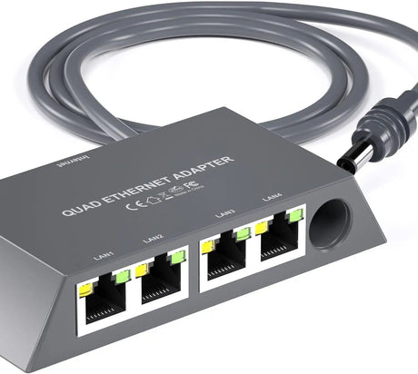 Multi Ports Ethernet Adapter for StarlinkMini Satellite Gen 3 Splitter Wired External Network Up to 1 Gbps 4 Devices