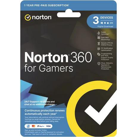 Norton 360 For Gamers 50GB AU 1 User 3 Devices