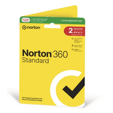 Norton 360 Standard 10GB AU 1 User Devices 12 months GENERIC ATTACH RSP DVDSLV GUM
