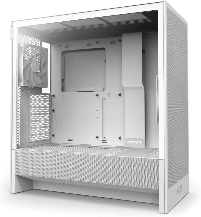 NZXT H5 Flow Compact ATX Mid-Tower PC Gaming Case - High Airflow - 2 x 120mm Fans Included - 360mm Front & 240mm Top