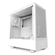 NZXT H5 Flow Tempered Glass Mid-Tower ATX Case - White