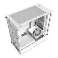 NZXT H5 Flow Tempered Glass Mid-Tower ATX Case - White