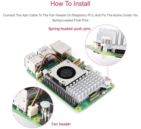 Official Active Cooler for Raspberry Pi 5 Combines an Aluminium Heatsink with a Temperature-Controlled Blower Fan