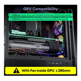 OKINOS Cypres 3 ARGB Micro ATX Case 4 × 120mm Non-PWM Fans Pre-Installed MATX PC Temper Glass Side Panel with Type-C
