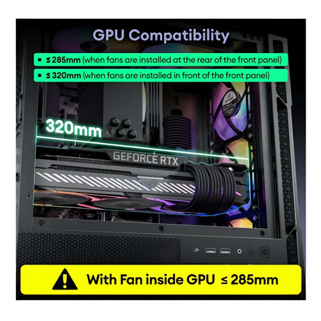 OKINOS Cypres 3 ARGB Micro ATX Case 4 × 120mm Non-PWM Fans Pre-Installed MATX PC Temper Glass Side Panel with Type-C