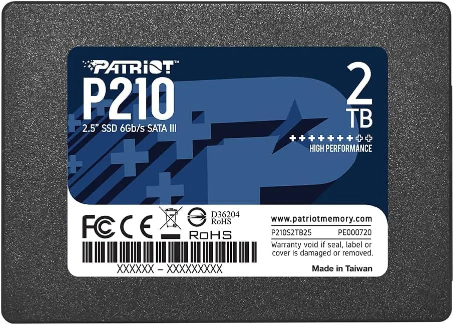 Patriot P210 SATA 3 2TB Internal Solid State Drive 2.5’’ SSD- P210S2TB25