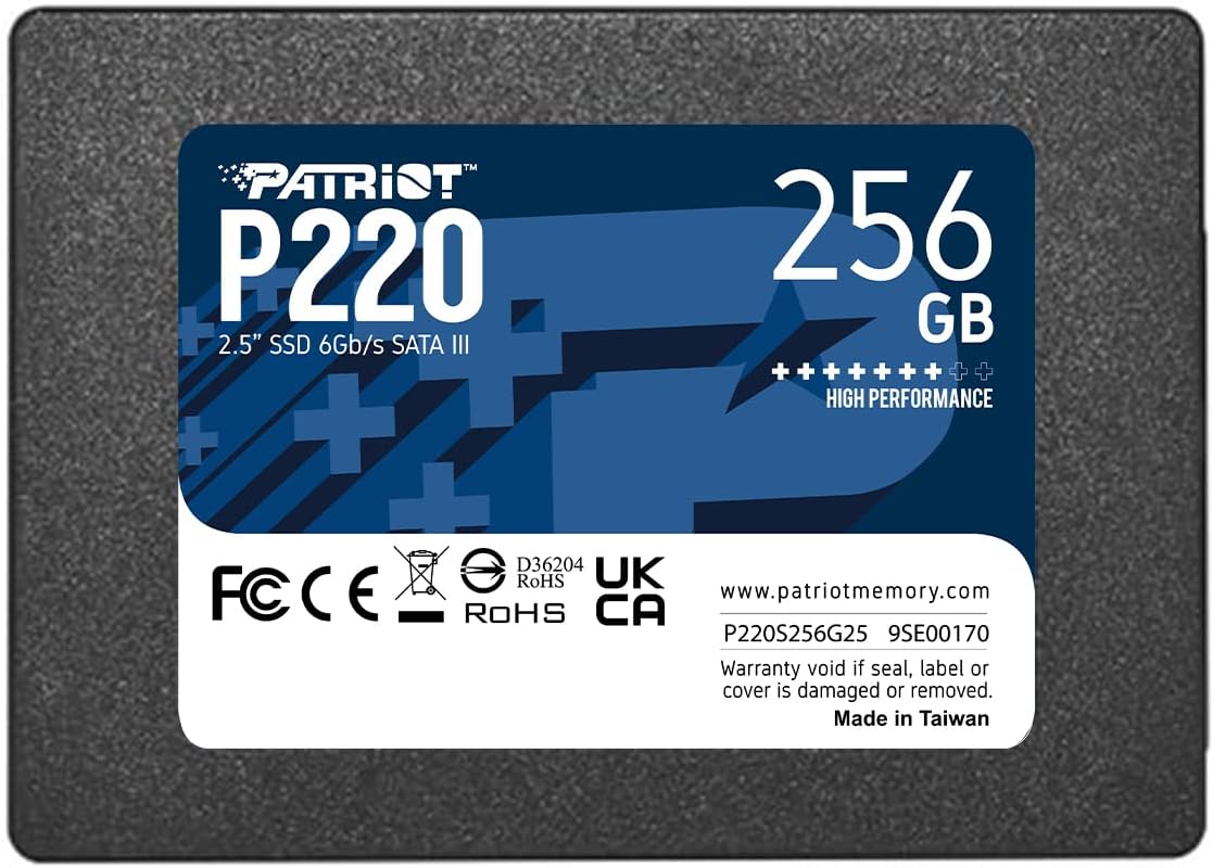Patriot P220 256GB Internal SSD - SATA 3 2.5’’ - Solid State Drive - P220S256G25