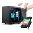 PC Mart Mini Case for Raspberry Pi 5 with Active RGB Lighting Cooler (Matte Black)