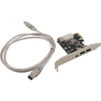 PCIe 4 Ports 1394A Firewire Expansion Card Fit for Desktop PCs,3X 6Pin and 1X 4Pin PCI Express Controller IEEE 400