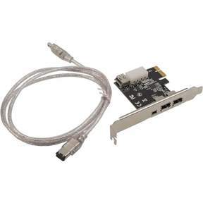 PCIe 4 Ports 1394A Firewire Expansion Card Fit for Desktop PCs,3X 6Pin and 1X 4Pin PCI Express Controller IEEE 400