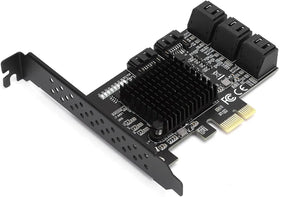 PCIE SATA 4X 10 Ports 4.0 PCI E Controller pci Express Multiplier Expansion Card 6Gbps Add On Riser