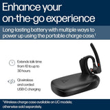 Poly Voyager Legend 50-M UC Bluetooth Headset - NoiseBlockAI WindSmart Smart Sensor 10 Hours Battery Life Noise