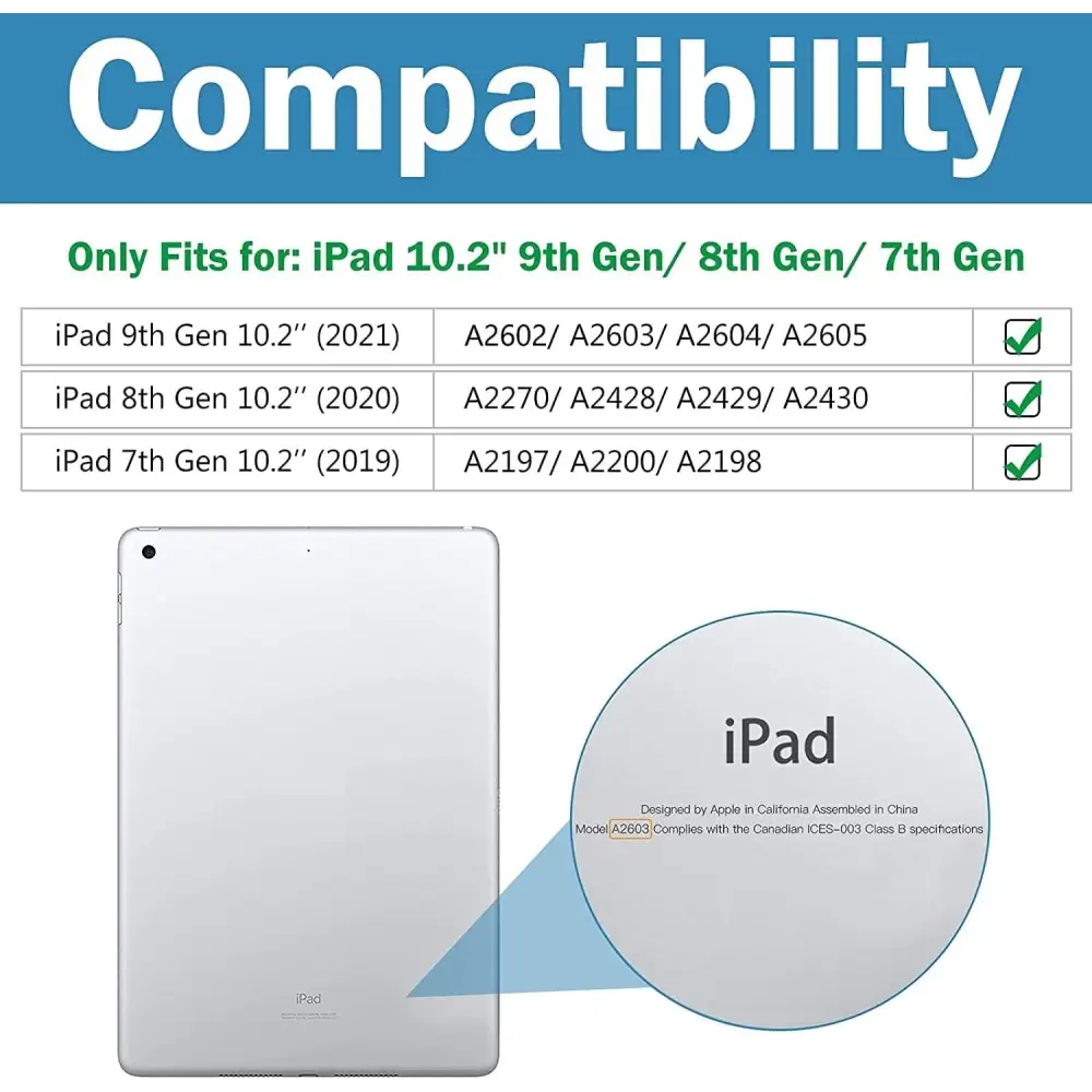 ProCase iPad 10.2 (2021 9th Gen/ 2020 8th 2019 7th Gen) Keyboard Case with 7 Colors Backlit 360° Rotation Protective