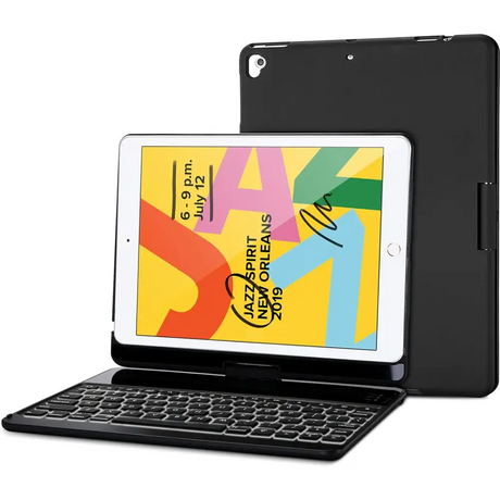 ProCase iPad 10.2 (2021 9th Gen/ 2020 8th 2019 7th Gen) Keyboard Case with 7 Colors Backlit 360° Rotation Protective