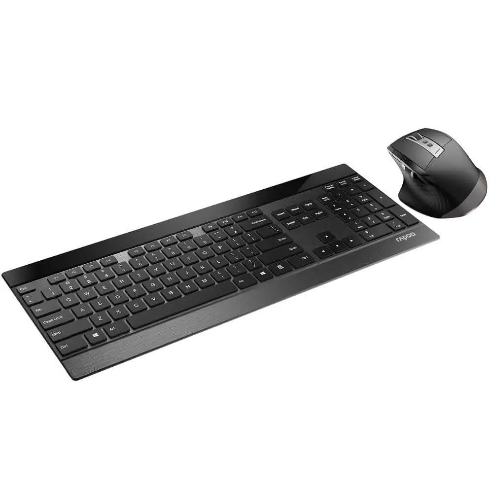 RAPOO 9900M Multi-mode Wireless Ultra-slim Keyboard & Mouse - Bluetooth 4.0 2.4G Multi-Mode Switch Ultra-Slim Keys