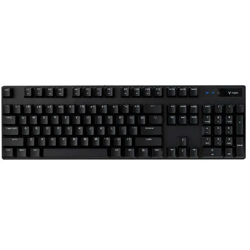 Rapoo V500 Pro Mechanical Wireless Keyboard - 2.4G Spill Resistant Metal Cover Ideal for Entry Level Gamers