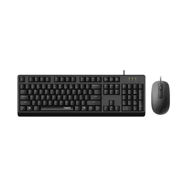 RAPOO X130pro - Wired Keyboard and Mice Combo Black with Spill Resistant / 1000dpi Optical Business Office choice. Full