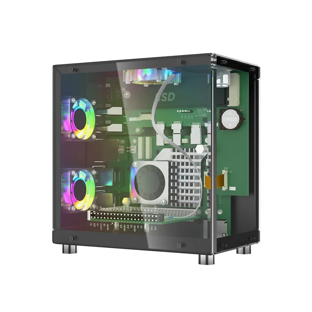 Raspberry Pi tower Gen 1 Mini PC Case With 1.3” OLED Screen For 5