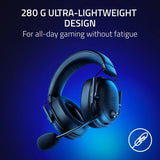 Razer BlackShark V2 HyperSpeed Wireless Gaming Headset: 2.4GHz Bluetooth or USB - THX Spatial Audio - Titanium 50mm