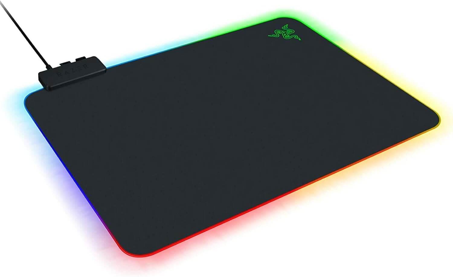 Razer Firefly Hard V2 RGB Gaming Mouse Pad: Customizable Chroma Lighting Built-in Cable Management Balanced Control &