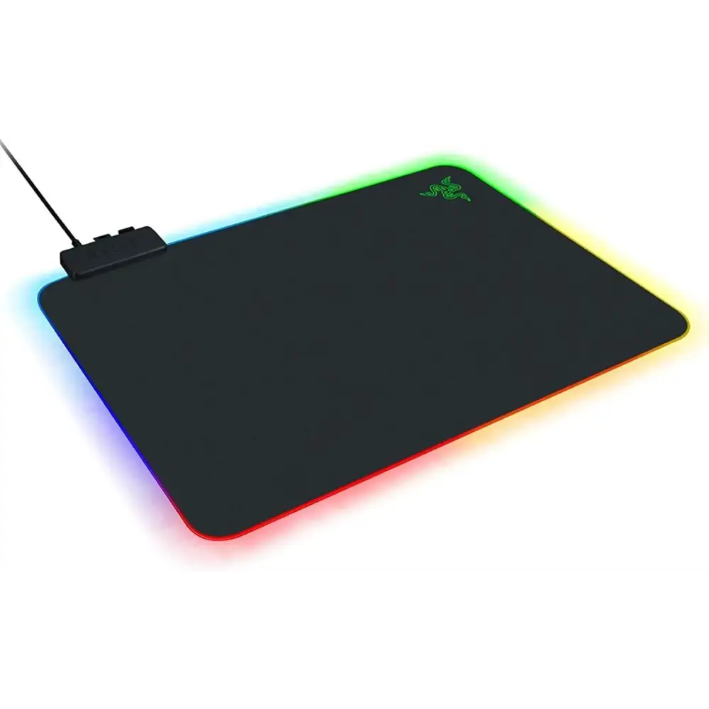 Razer Firefly Hard V2 RGB Gaming Mouse Pad: Customizable Chroma Lighting Built-in Cable Management Balanced Control &