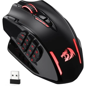 Redragon M913 Impact Elite Wireless Gaming Mouse 16000 DPI Wired/Wireless RGB with 20 Programmable Buttons 45 Hours