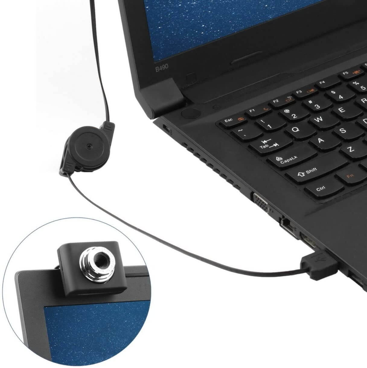 Retractable Clip High Definition Camera Mini USB2.0 Webcam 5MP/1920x1080