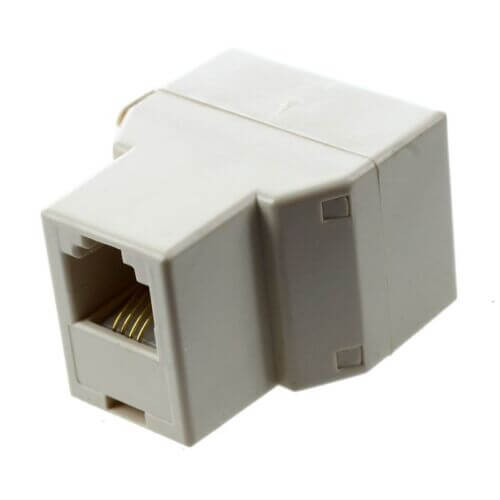 RJ11 4 Pins Female 1 to 2 Telephone Splitter Connor Adapter